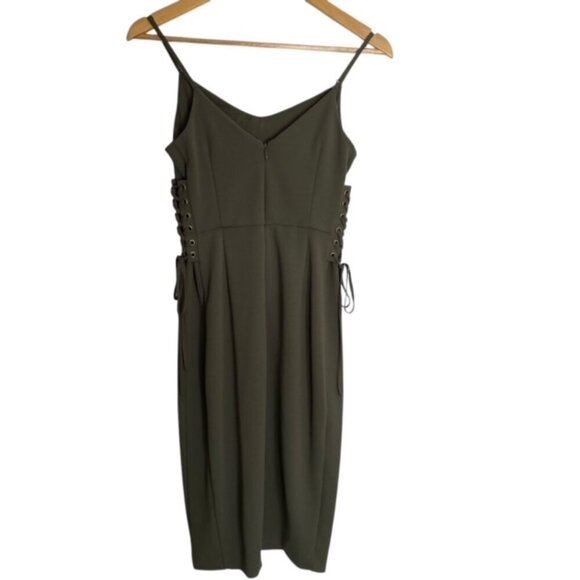 1. State Green Side Tie Slip Dress 2 - Picture 4 of 6